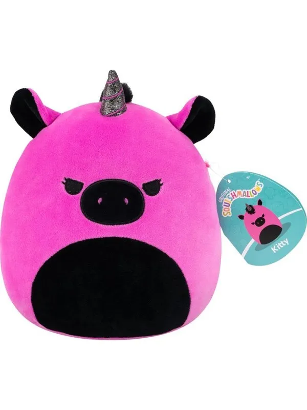 Squishmallows Kitty Dark Pink Unicorn With Angry Eyes