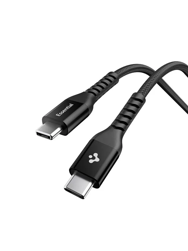 Spigen Essential USB C to USB C 100W Fabric Cable - black EB10010CCA