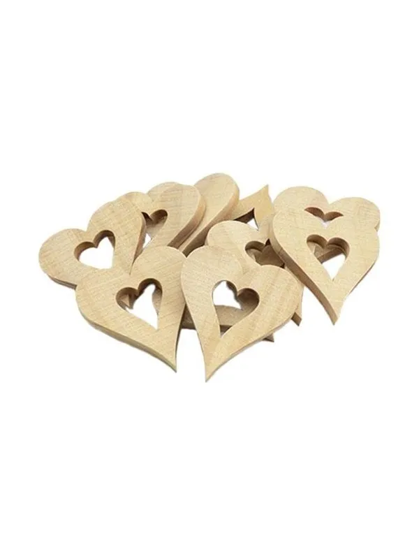 Colorations - Wooden Heart Decorations Large 20pcs.