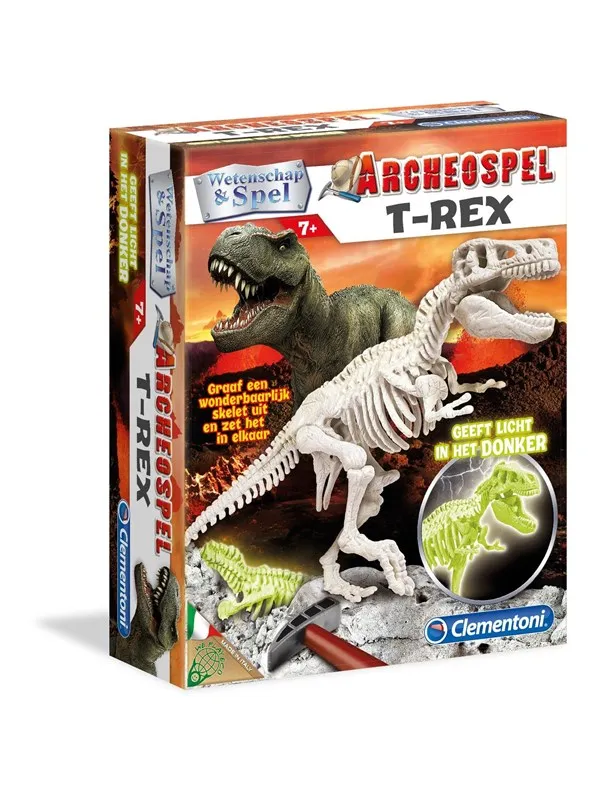 Clementoni Science & Games Archeo game - T-Rex Fluo