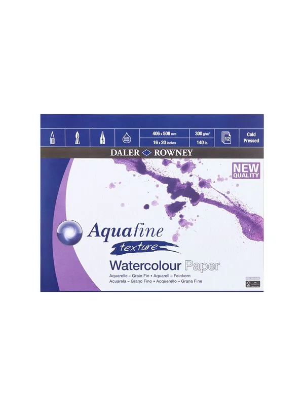 Daler-Rowney Aquafine CP Pad 12 Sheets 300G 20x16"