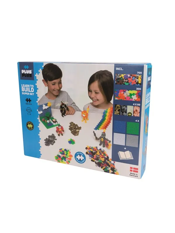Plus-Plus Basic Learn to build Super set / 1200 pcs