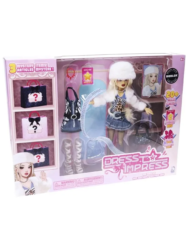 ROBLOX Doll Dress to Impress Fashion Doll Set Deluxe Playset 3 in 1