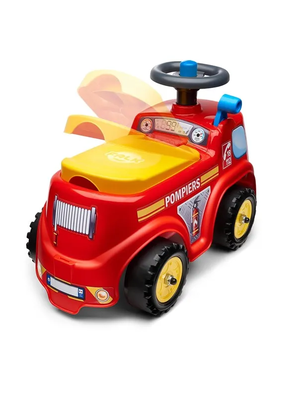 Falk Fireman ride-on with storage steering wheel and horn