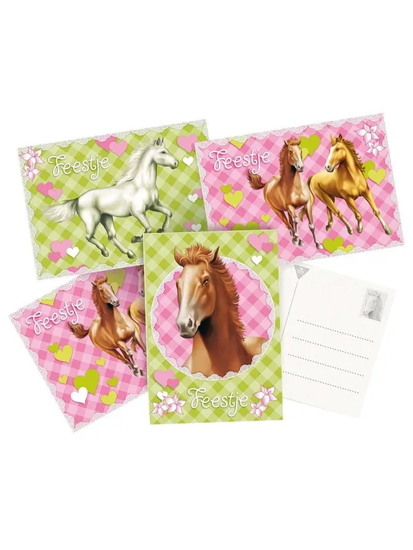 Haza Witbaard Invitation cards Horses. 6 pcs