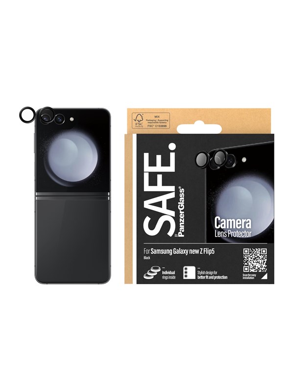 SAFE by PanzerGlass Camera Lens Protector for Samsung Galaxy Z Flip6 | Black