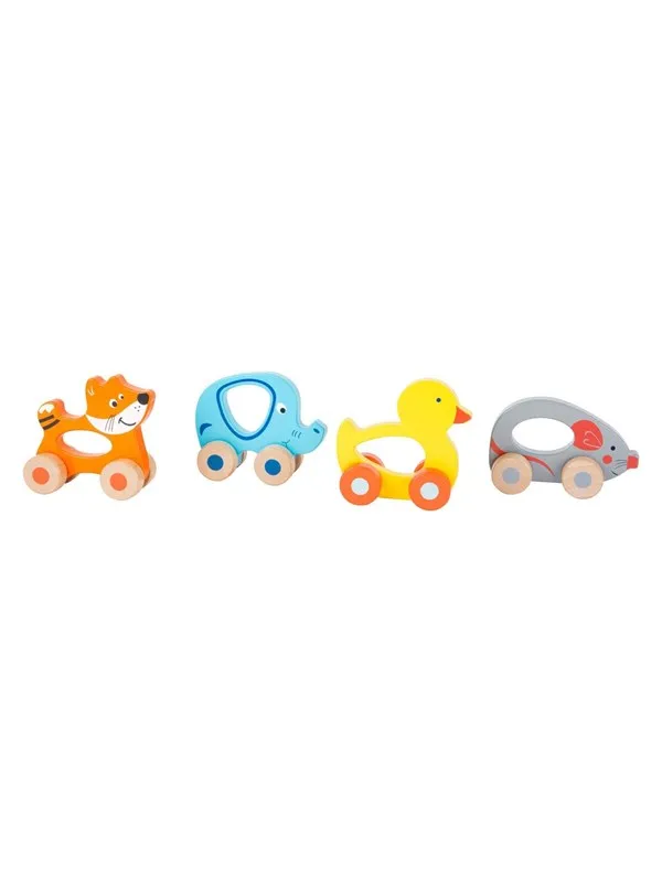 Small Foot - Wooden Push Figure Animal on Wheels