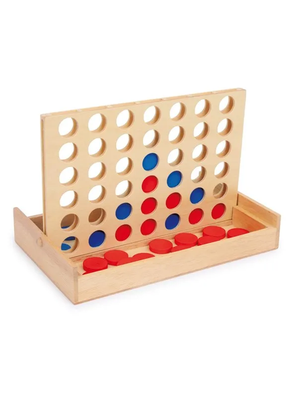 Small Foot - Four in a Line Travel Game Wood