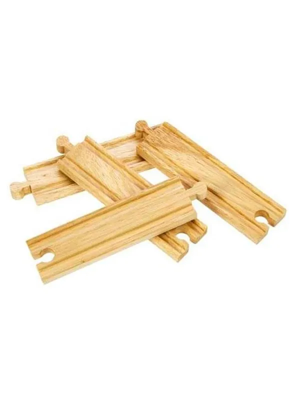 Bigjigs Wooden Rails - Straight 4 pcs.