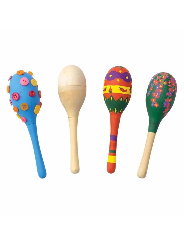 Colorations - Decorate your own Wooden Maracas Set of 12