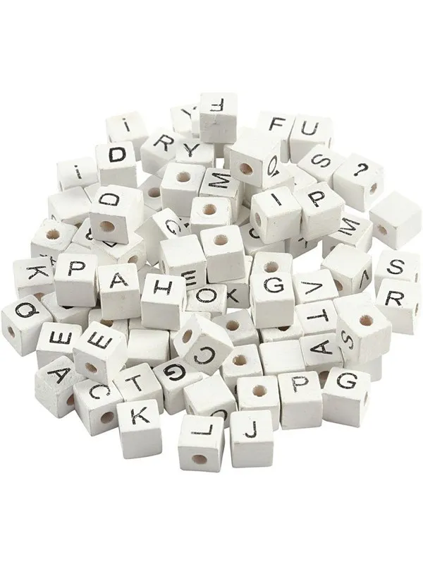 Creativ Company - Letter Beads White A-Z 92pcs.