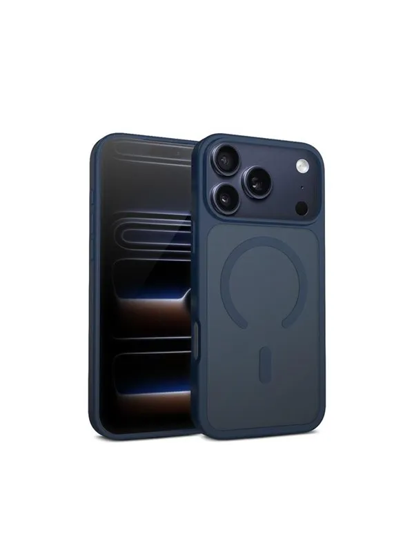 CRONG Hybrid Matte Magnetic - MagSafe iPhone 17 Pro Max Case (Navy Blue)