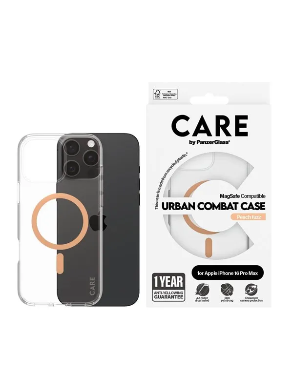 CARE by PanzerGlass Case Flagship Peachy MagSafe iPhone 16 Pro Max