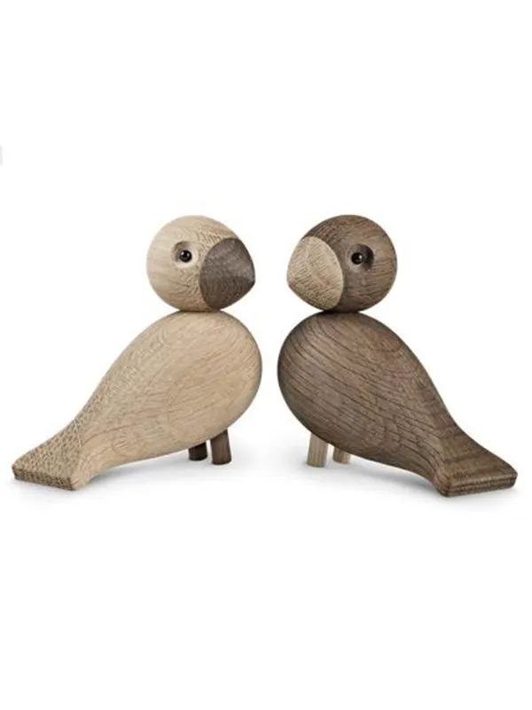 Kay Bojesen Lovebirds oak/smoked oak 1 Pair