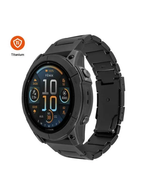 FIXED Titanium Strap for Garmin QuickFit 22mm Black