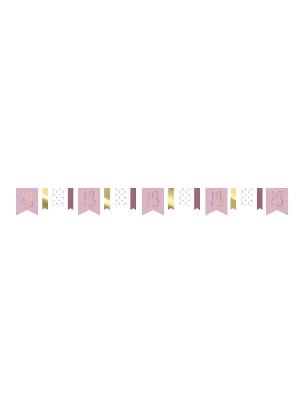 Haza Witbaard Miffy Garland Pink 4mtr.