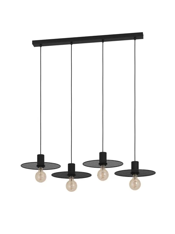 EGLO IKESTON LANGBORD 4L E27 SVART/RENTER