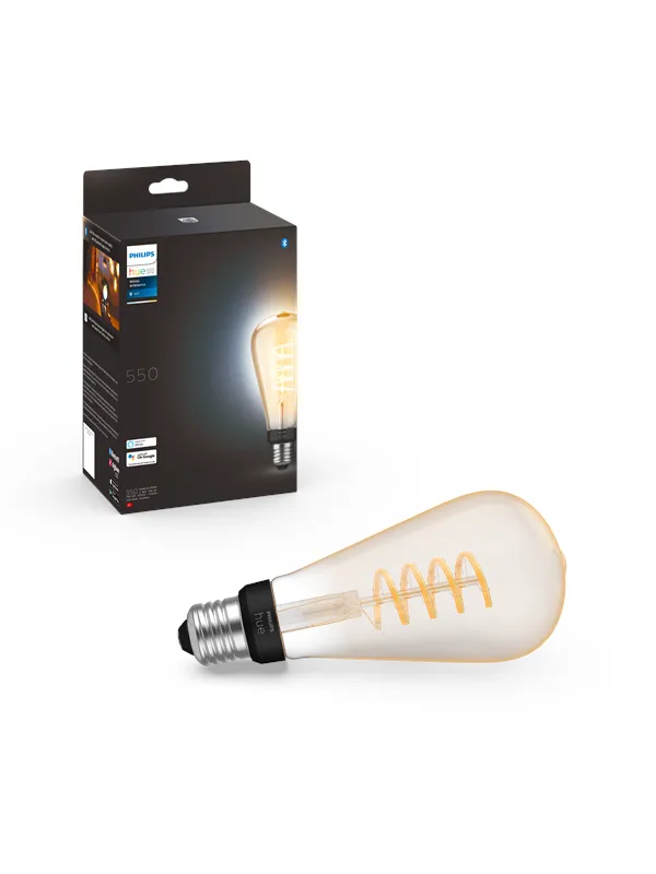 Philips Hue White Ambiance Filament ST72 E27 Stor Edison - 1-pakning