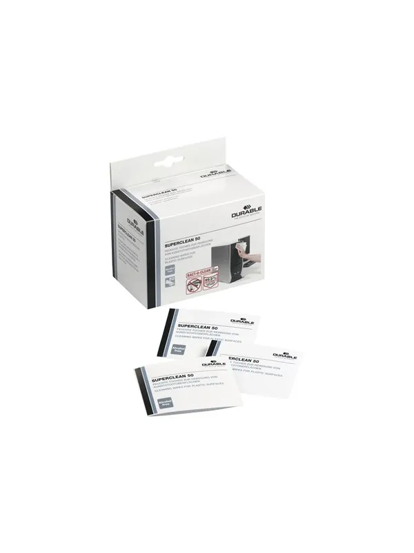DURABLE Rengjøringsserviett for plastoverflater SUPERCLEAN 50