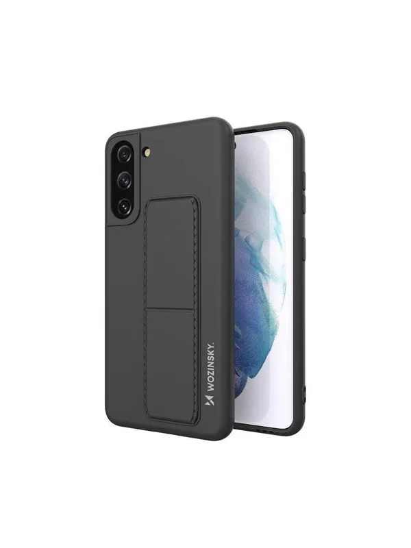 Wozinsky  Kickstand Case Silicone Case with Stand Case Samsung Galaxy S21+ 5G Black