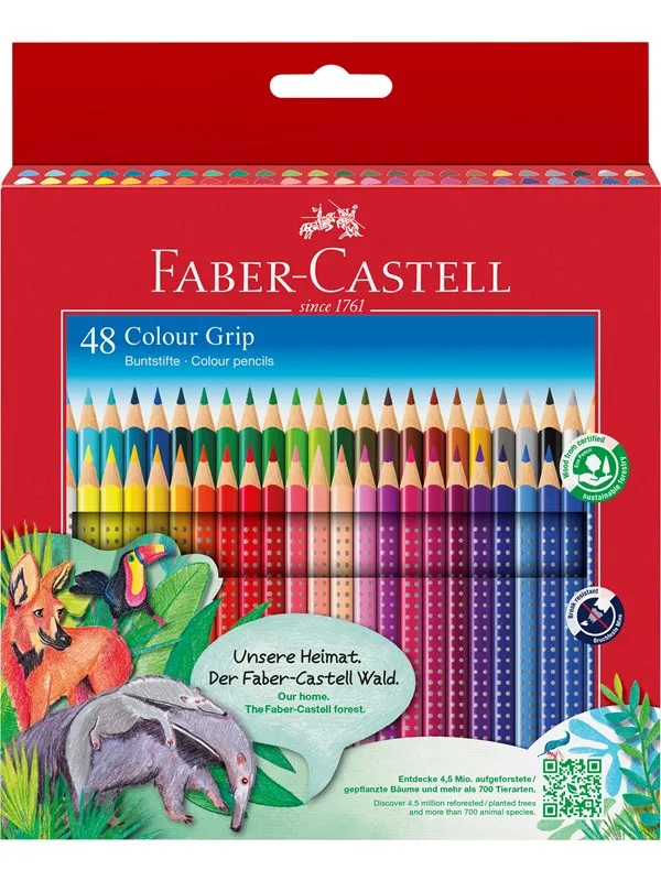 Faber-Castell Col. pencil Colour Grip cardboard 48x