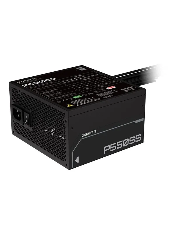 GIGABYTE P550SS Strømforsyning (PSU) - 550 Watt - 120 mm - ATX 3.0 - 80 Plus Bronze sertifisert
