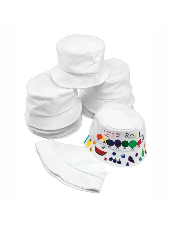 Colorations Decorate your own Canvas Fisherman Hat Set of 10