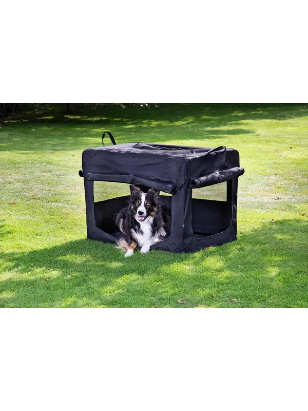 Dogman Milou Canvas Crate Black Large 70x52x52cm