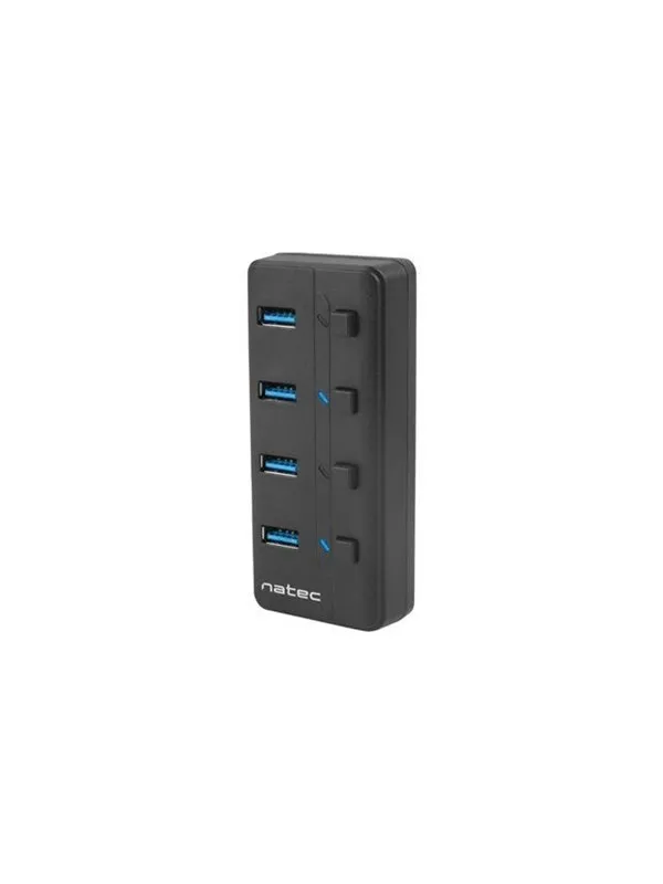 Natec NHU-1557 Hub USB 3.0 Mantis2 4-ports USB-hub - USB 3.2 - 4 porter - Svart