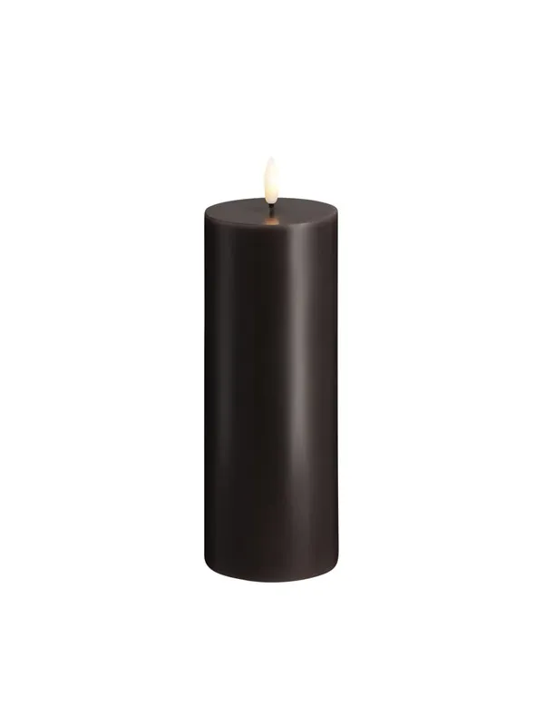 Moods & More LED pillar candle - Charcoal - 74x200 mm
