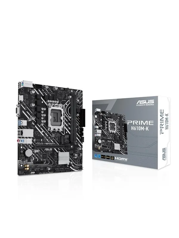 ASUS PRIME H610M-K Hovedkort - Intel H610 - Intel LGA1700 socket - DDR5 RAM - Micro-ATX
