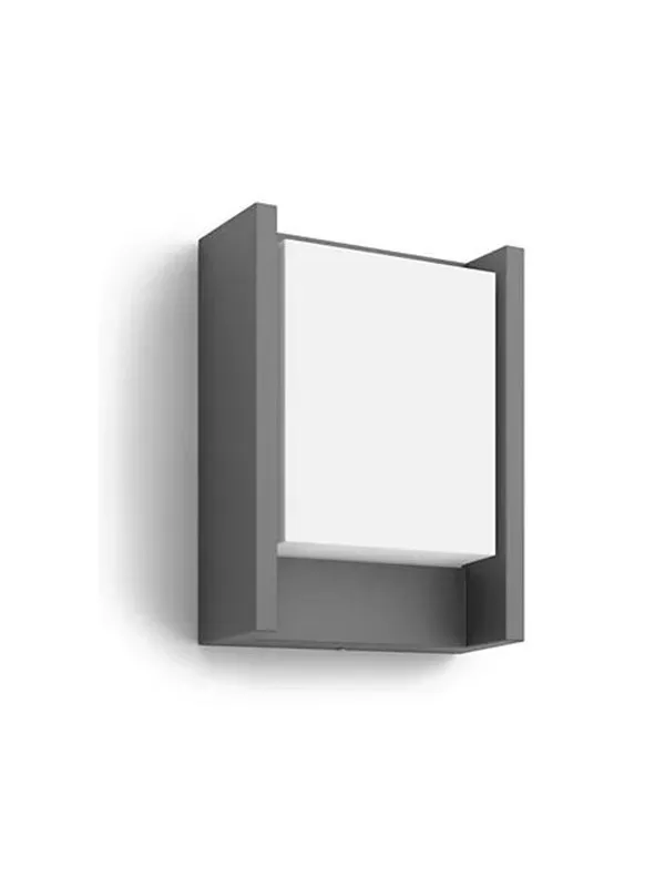 Philips Arbour utendørs vegglampe, LED 6W, antrasitt