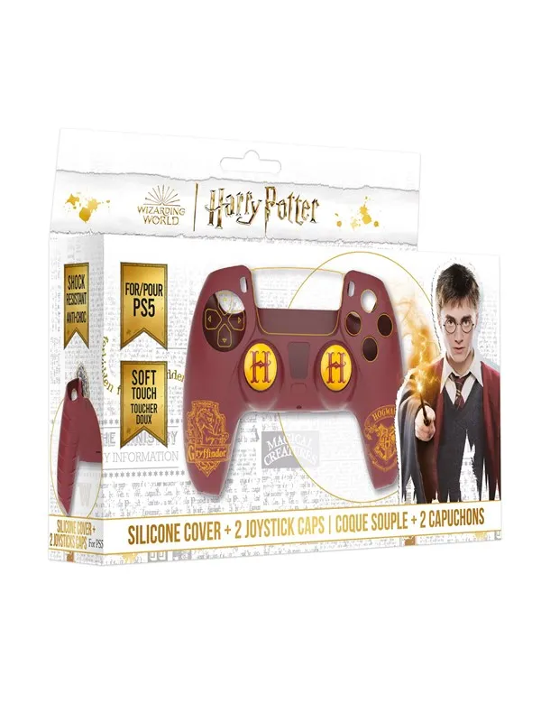 Trade Invaders Harry Potter-Silicone Case + Grips for PS5 Controller - Gryffindor - Red - Miscellaneous - Sony PlayStation 5