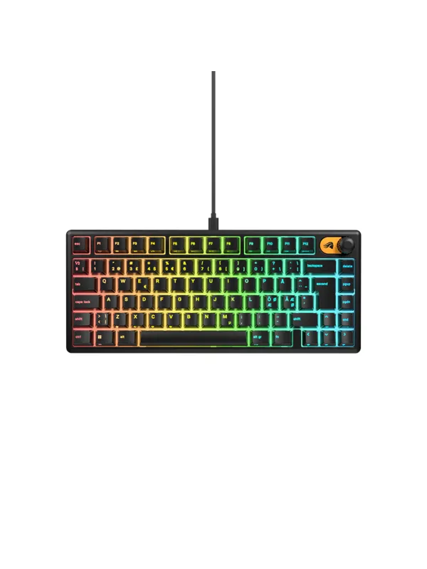 Glorious GMBK 75% Membrane - Gamingtastatur - Uten numpad - Nordisk - Svart