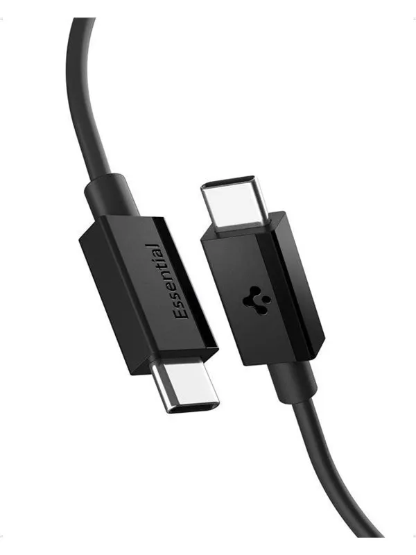 Spigen Essential USB C to USB C 60W Cable - black EB6010CC