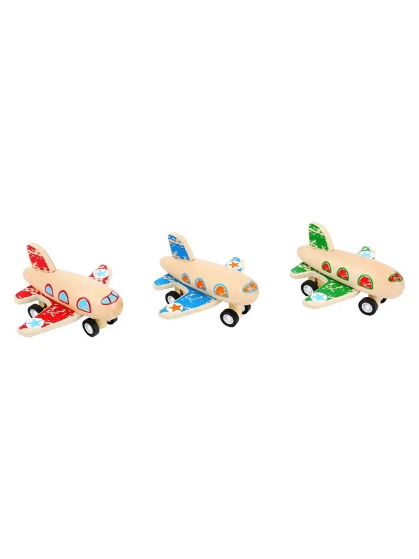 Small Foot - Wooden Pull-back Plane per piece