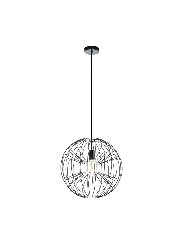 EGLO OKINZURI PENDEL E27 Ø450 SVART KROM