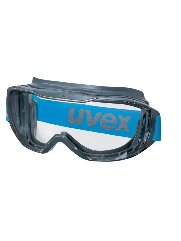 Uvex - safety goggles - polycarbonate thermoplastic elastomer (TPE) textile - blue anthracite