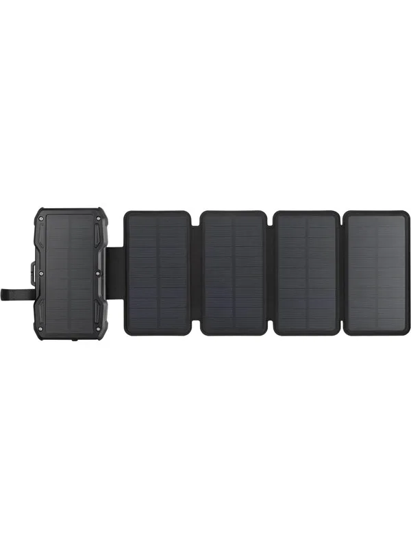 Sandberg Solar 5-Panel Powerbank 10000 Nødlader - Svart - 10000 mAh