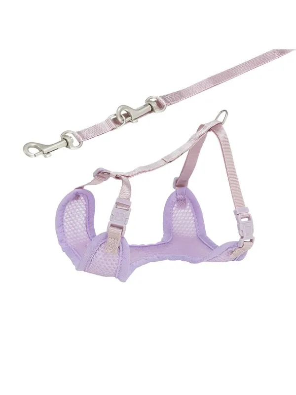 Trixie Junior Puppy Myk Sele med Bånd Lys Lilla Størrelse S-M Mageomkrets 26-34cm
