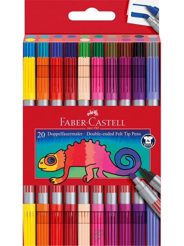 Faber-Castell Double fibre-tip pen set 20x