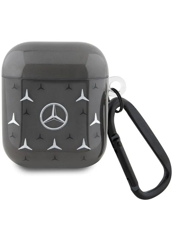 Mercedes Large Star Pattern Case for AirPods 1 / 2 - Black