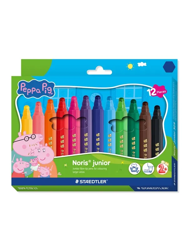 Staedtler Peppa Pig feltâtip pens 12 assorted