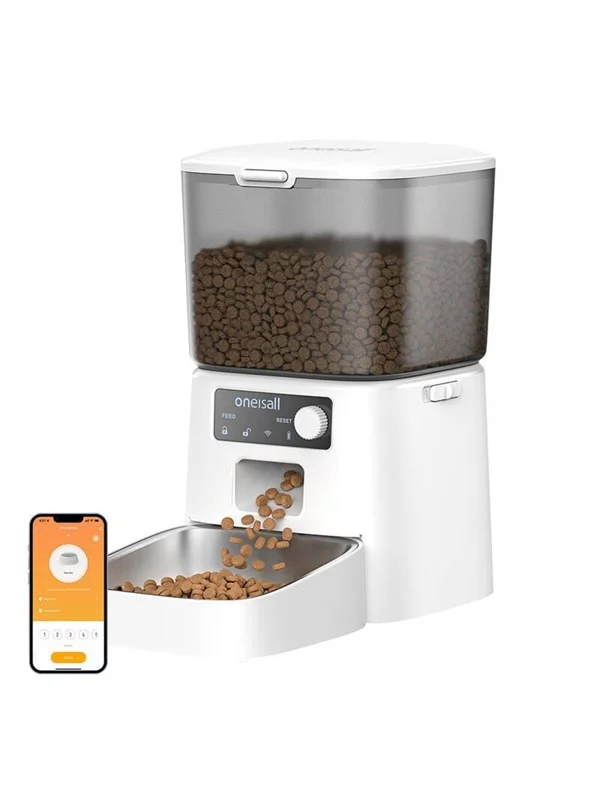Oneisall PFD001 Pro Smart Food Dispenser for Pets White
