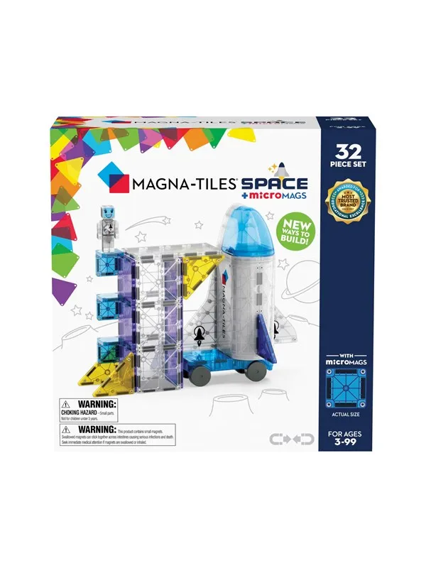 Magna-Tiles Space 32-Piece Magnetic Construction Set