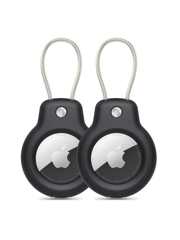 Tech-Protect Rough Vein 2-pack Case for Apple AirTag - Black