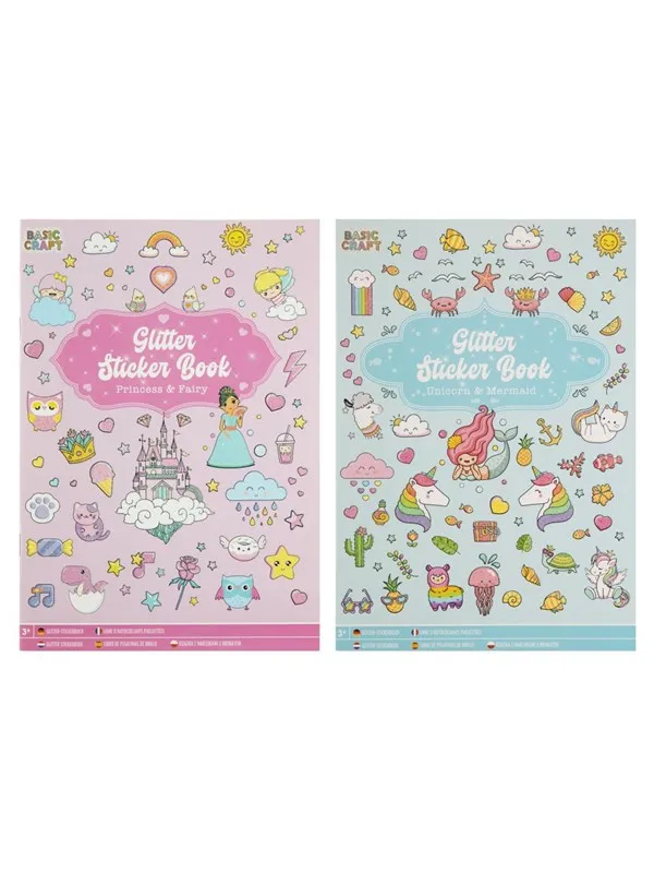 Creative Craft Group Stickerbook Glitter A5 2 ass.