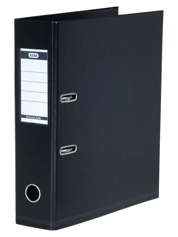 ELBA  Strong-Line Brevordner Sort A4 8 Cm