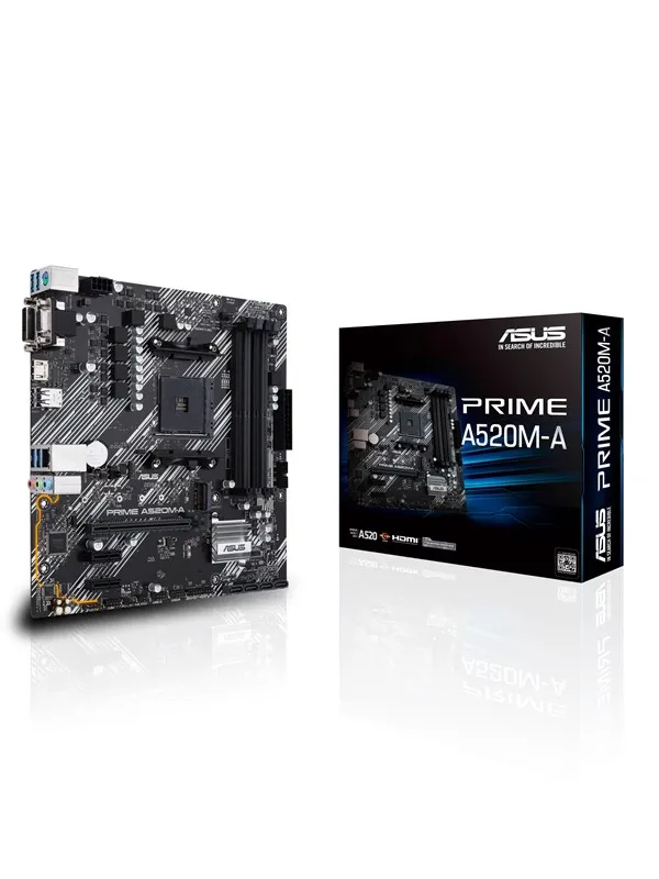 ASUS PRIME A520M-A II/CSM Hovedkort - AMD A520 - AMD AM4 socket - DDR4 RAM - Micro-ATX