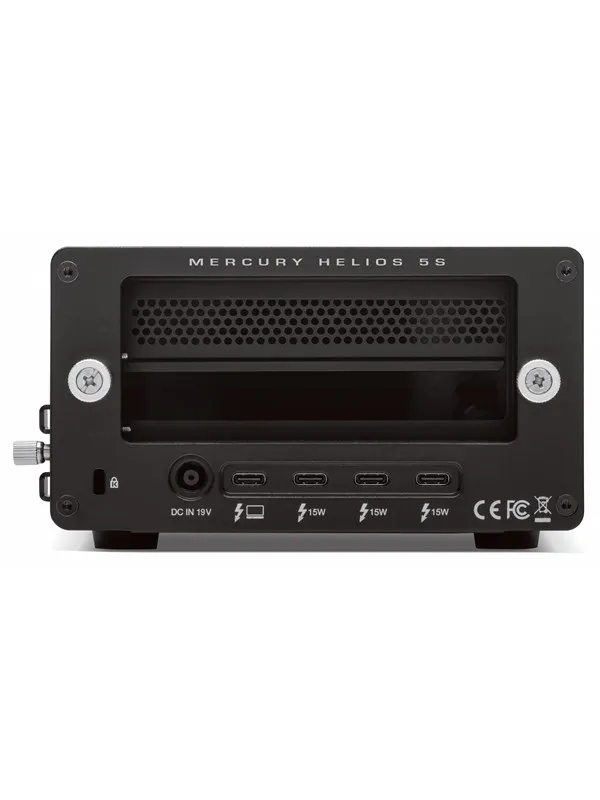 OWC Mercury Helios 5S Thunderbolt 5 (80Gb/s) PCIe - Ekstern Harddisk - Svart